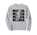 Baseball Mama Distressed Lightning Bolt Sweatshirt - Unique Graphic Unisex - T-Shirt, Sweatshirt, Hoodie