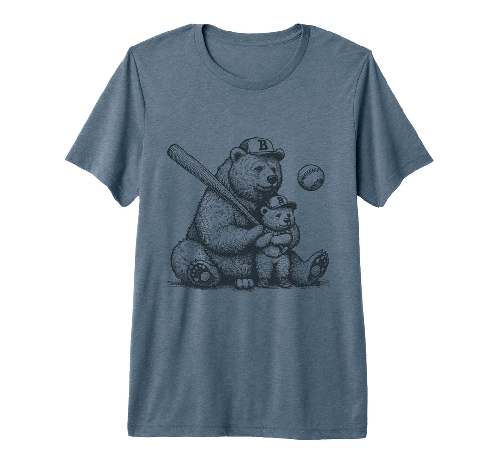 Mom Funny Baseball Bear Mom N Son T-Shirt - Streetwear Style for Adults - T-Shirt, Sweatshirt, Hoodie
