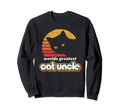 Greatest Cat Uncle Distressed Cat 80S Sweatshirt - Novelty Apparel Unisex - T-Shirt, Sweatshirt, Hoodie