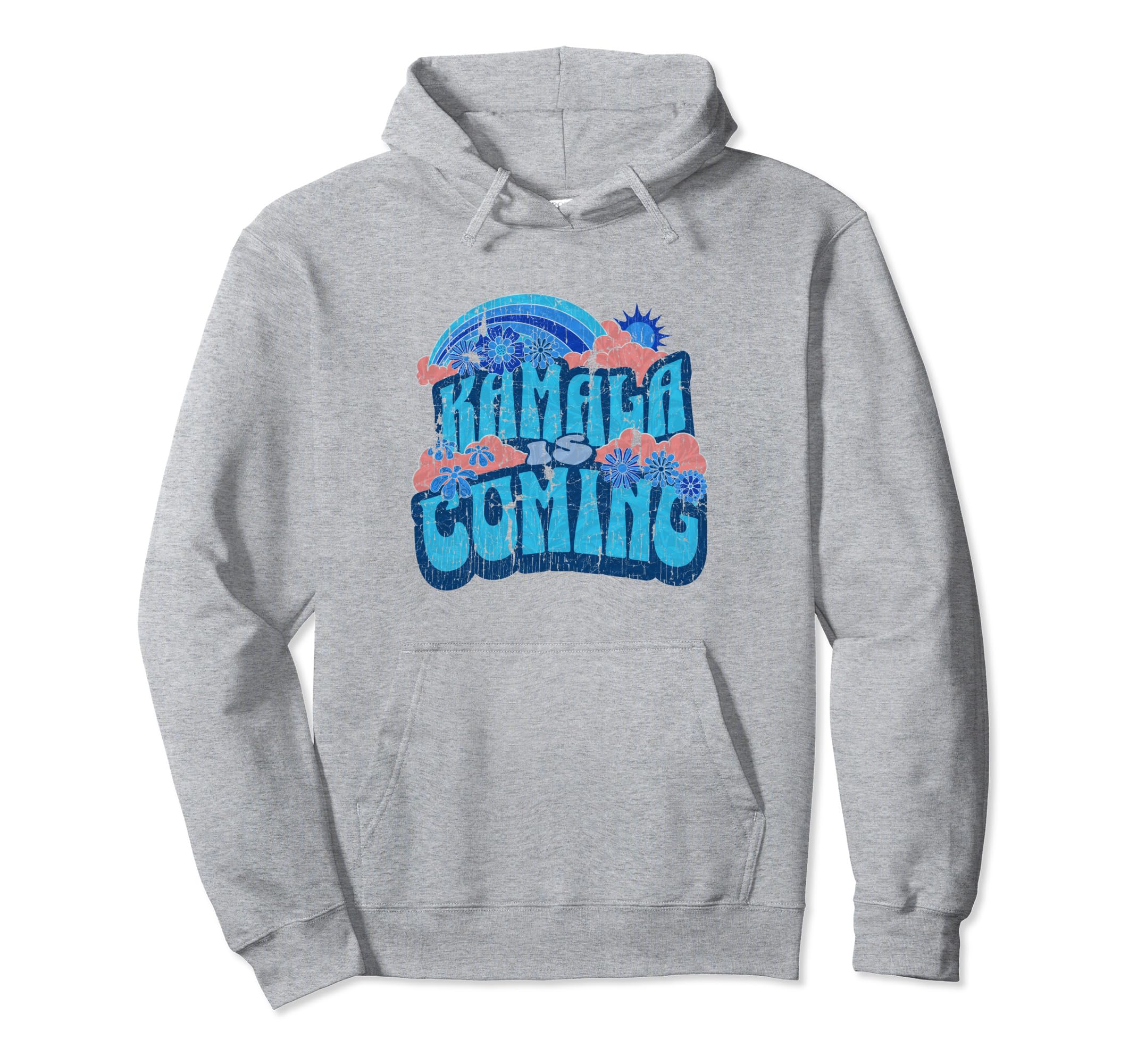 Kamla Is Coming Hippy Boho Hoodie - Minimalist Print for Adults - T-Shirt, Sweatshirt, Hoodie