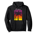 Miami Beach Sunset Palm Trees Hoodie - Novelty Apparel for Adults - T-Shirt, Sweatshirt, Hoodie