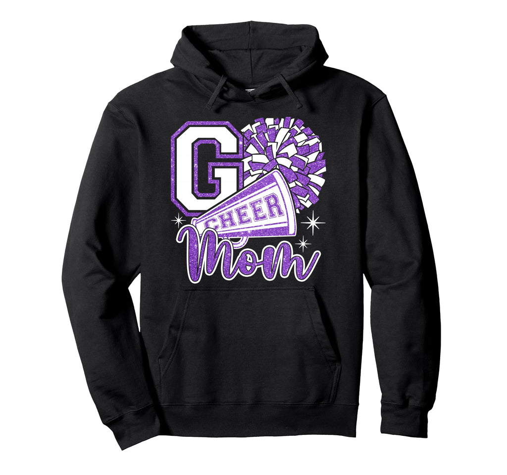 Go Cheer Mom Mama Sport Cheerleader Hoodie - Trendy Graphic for Adults - T-Shirt, Sweatshirt, Hoodie