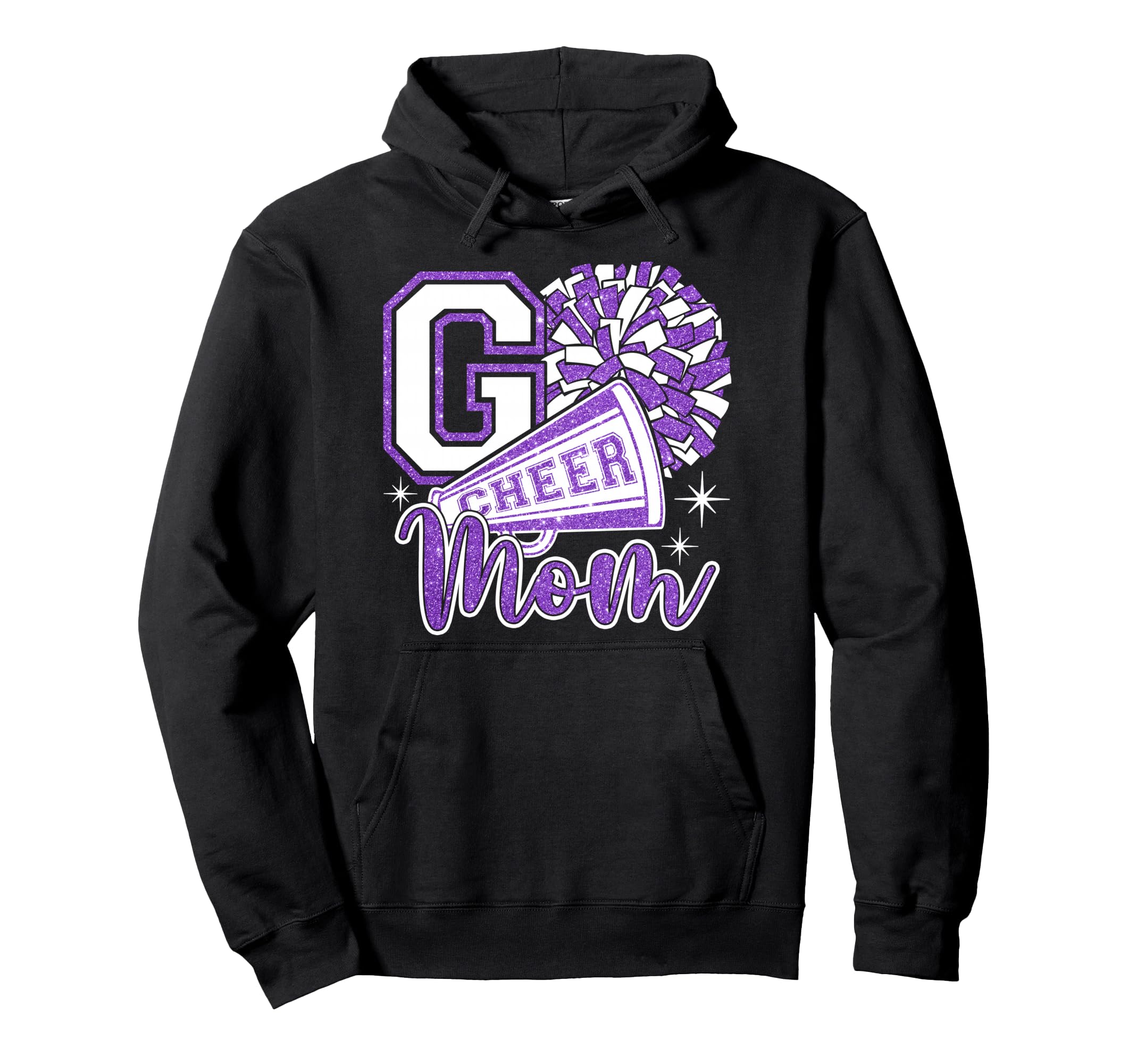 Go Cheer Mom Mama Sport Cheerleader Hoodie - Trendy Graphic for Adults - T-Shirt, Sweatshirt, Hoodie