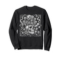 Skull Cat Skeleton Kitty Kitten Gothic Sweatshirt - Unique Graphic Unisex - T-Shirt, Sweatshirt, Hoodie