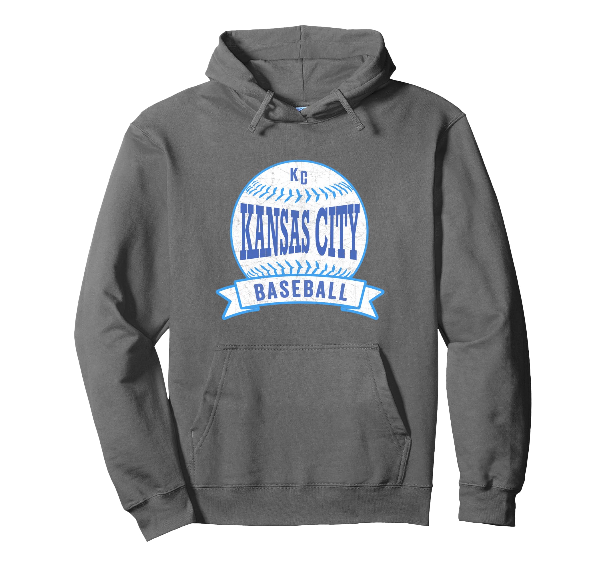 Kansas City Kc Baseball Kc Blue Hoodie - Fun Novelty Design Men Women - T-Shirt, Sweatshirt, Hoodie
