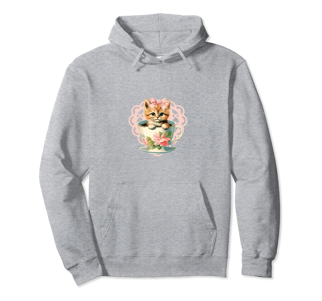 Coquette Kitten Teacup Girlcore Y2K Hoodie - Streetwear Style Men Women - T-Shirt, Sweatshirt, Hoodie