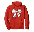 Coquette Baseball Game Day Baseball Bow Hoodie - Unique Graphic for Adults - T-Shirt, Sweatshirt, Hoodie