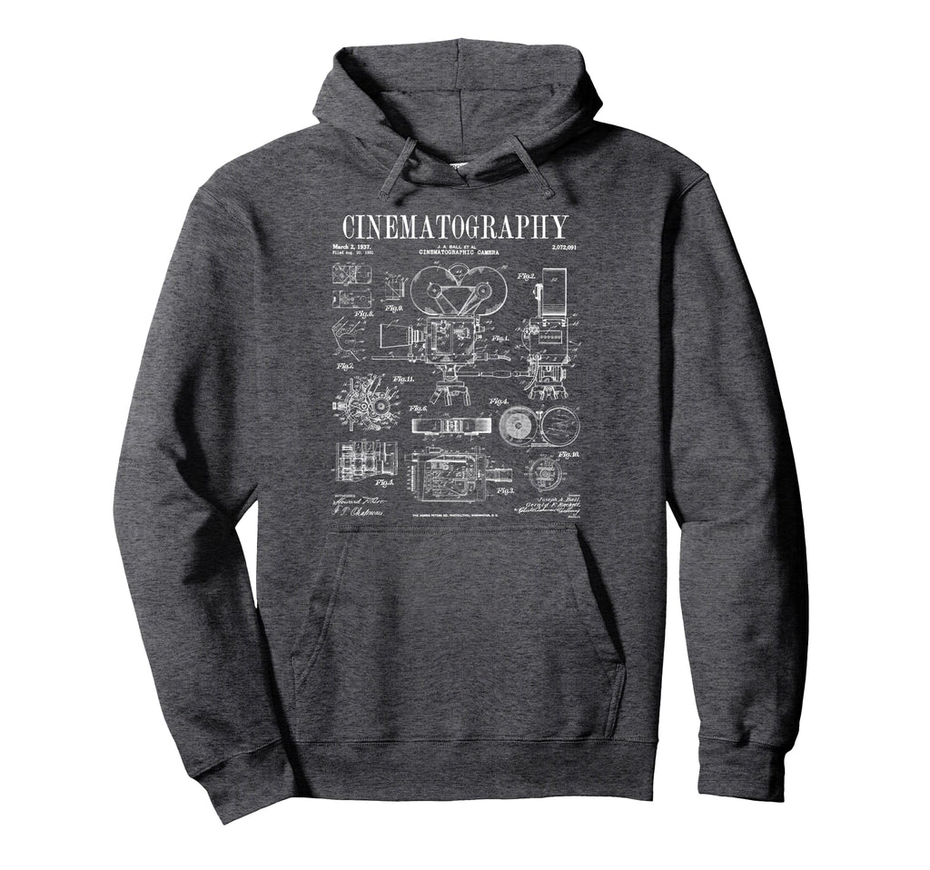 Cinematography Movie Film Camera Patent Hoodie - Trendy Graphic for Adults - T-Shirt, Sweatshirt, Hoodie