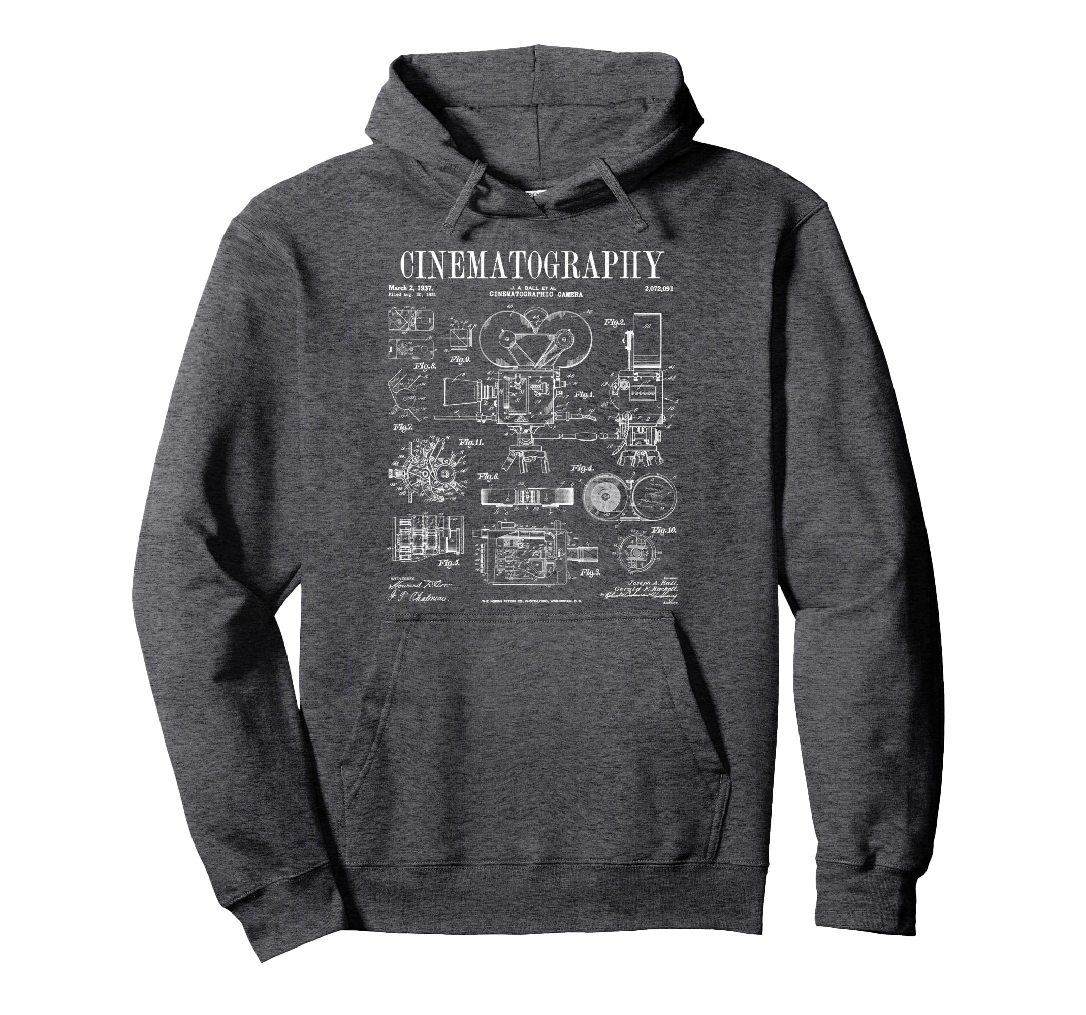Cinematography Movie Film Camera Patent Hoodie - Trendy Graphic for Adults - T-Shirt, Sweatshirt, Hoodie
