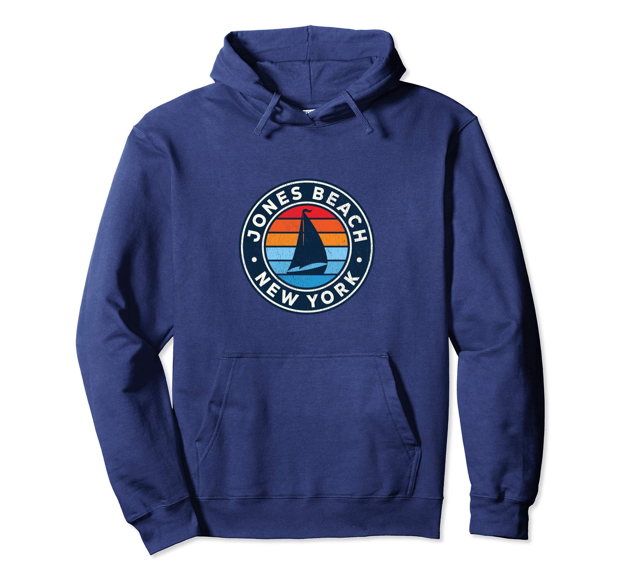 Jones Beach New York Ny Sailboat 70S Hoodie - Fun Novelty Design Unisex - T-Shirt, Sweatshirt, Hoodie
