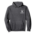 Saddleback Deer Hunting White Logo Hoodie - Minimalist Print for Adults - T-Shirt, Sweatshirt, Hoodie