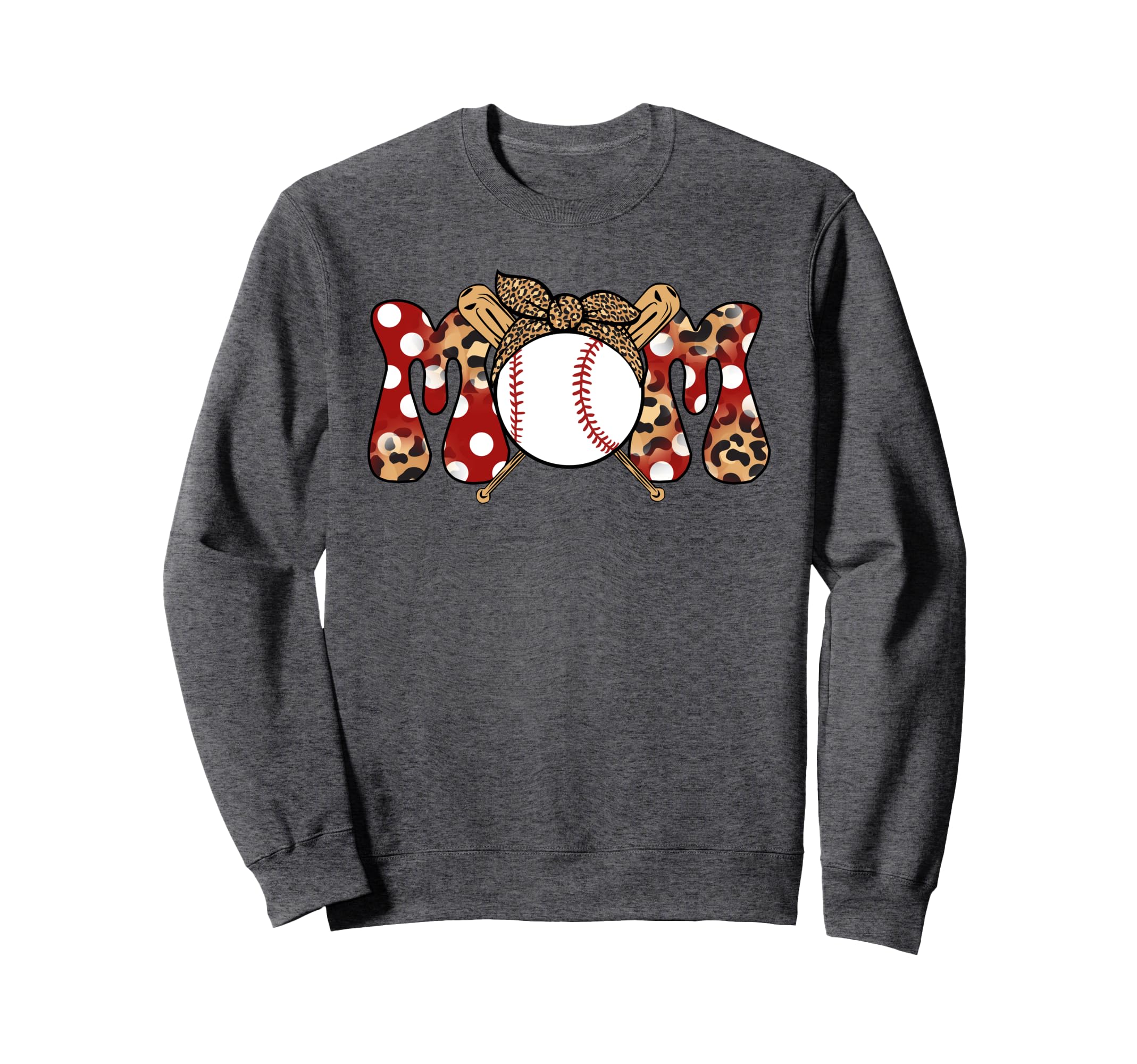 Baseball Mom Red Cheetah Leopard Sweatshirt - Streetwear Style for Adults - T-Shirt, Sweatshirt, Hoodie
