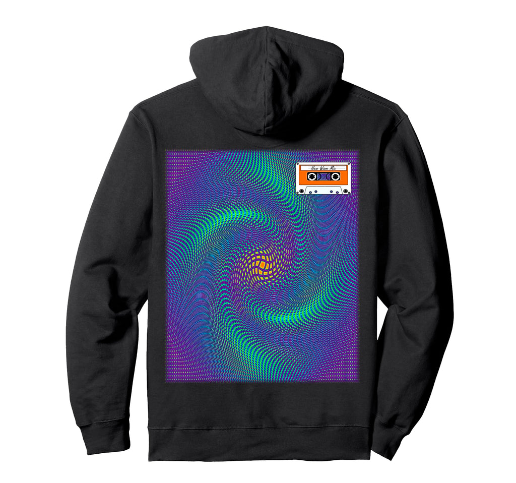 Swirl New Wave Mix Tape Music Cassette Hoodie - Unique Graphic Unisex - T-Shirt, Sweatshirt, Hoodie