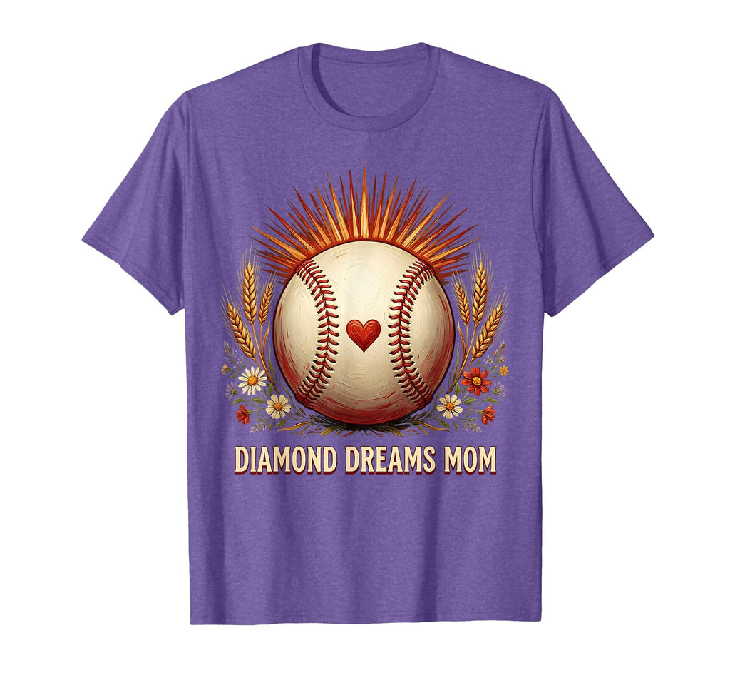Diamond Dreams Mom Baseball T-Shirt - Aesthetic Graphic Men Women - T-Shirt, Sweatshirt, Hoodie