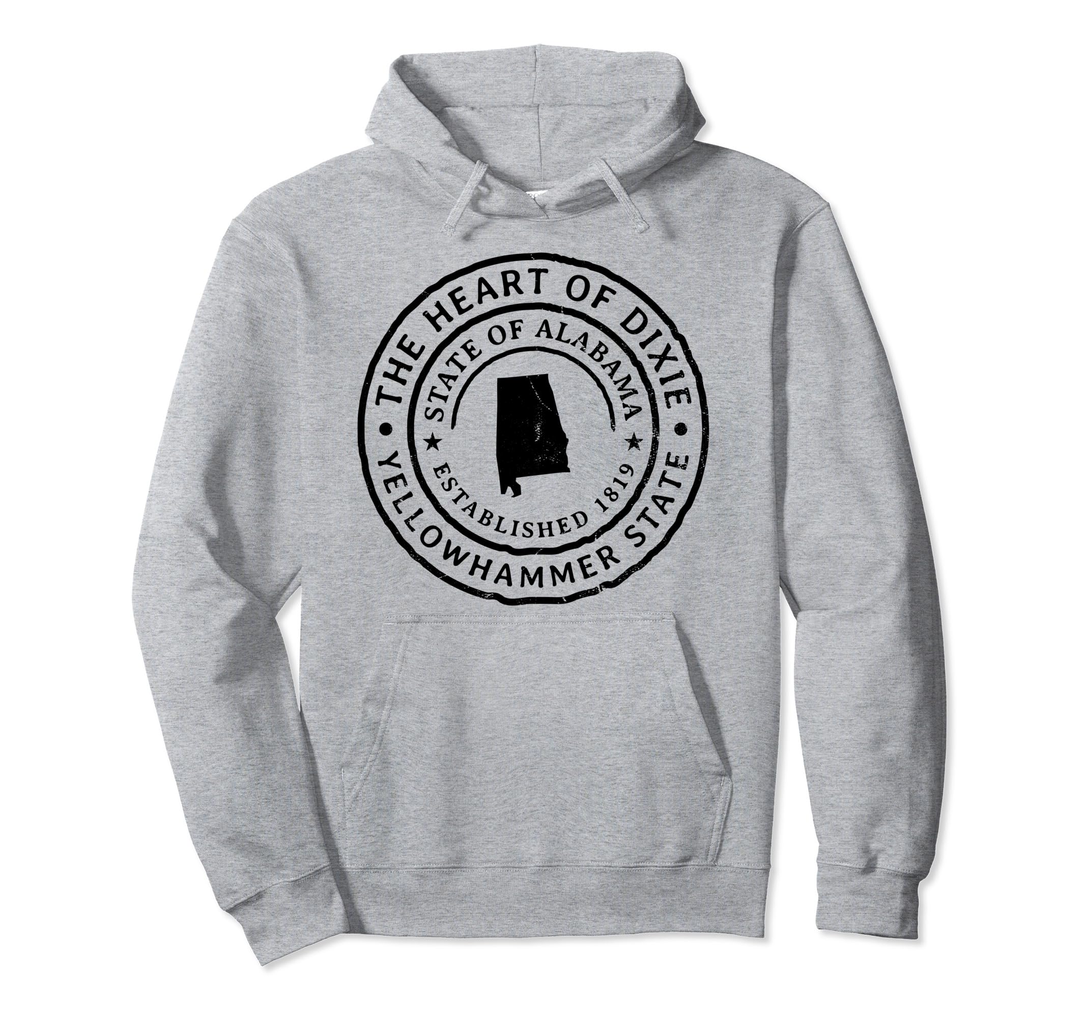 Alabama Yellowhammer Home State Distressed Hoodie - Trendy Graphic Unisex - T-Shirt, Sweatshirt, Hoodie