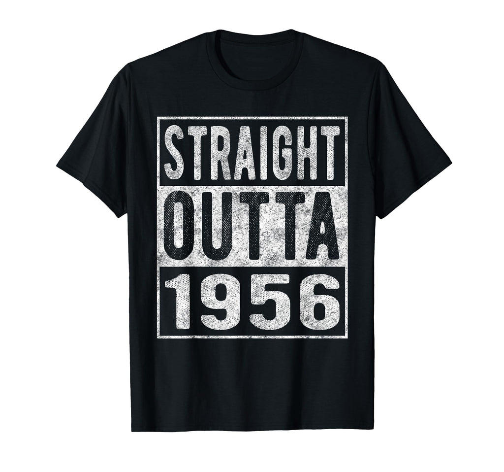Straight Outta 1956 Fun Distressed T-Shirt - Fun Novelty Design Men Women - T-Shirt, Sweatshirt, Hoodie