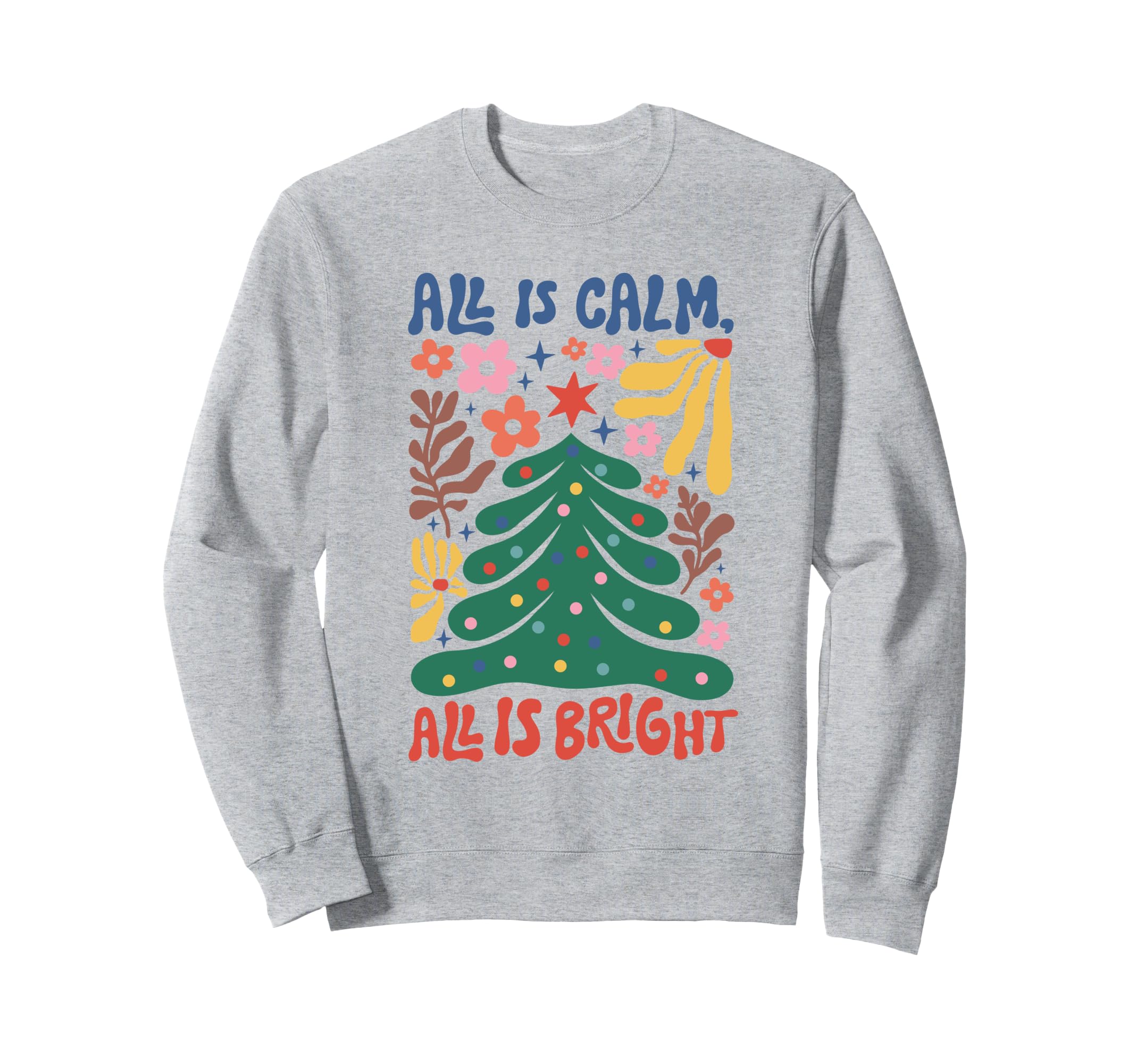 Boho Tree Holiday Flowers Aesthetic Sweatshirt - Novelty Apparel Unisex - T-Shirt, Sweatshirt, Hoodie