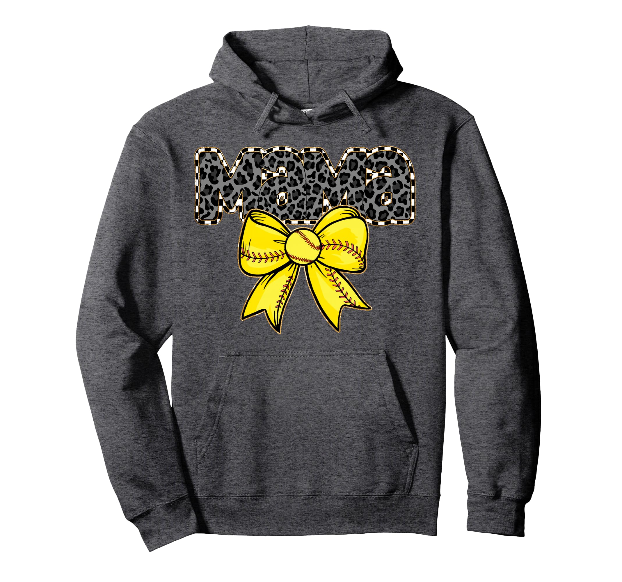 Mama Yellow Bow Baseball Sweatshirt - Casual Everyday Wear for Adults - T-Shirt, Sweatshirt, Hoodie