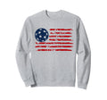 Pickleball Flag Distressed Sweatshirt - Casual Everyday Wear for Adults - T-Shirt, Sweatshirt, Hoodie