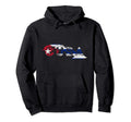 Cuban Map And Flag Souvenir Distressed Hoodie - Graphic Print Men Women - T-Shirt, Sweatshirt, Hoodie