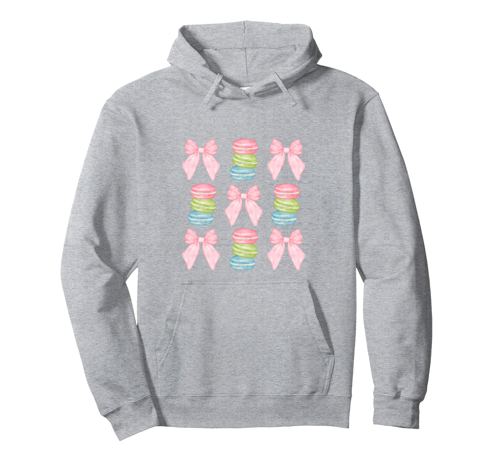 Macarons And Bows Coquette Aesthetic Hoodie - Aesthetic Graphic for Adults - T-Shirt, Sweatshirt, Hoodie