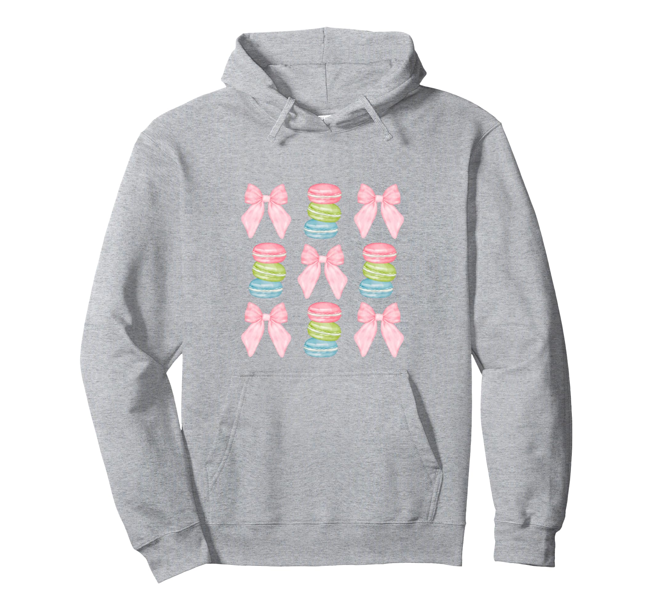 Macarons And Bows Coquette Aesthetic Hoodie - Aesthetic Graphic for Adults - T-Shirt, Sweatshirt, Hoodie