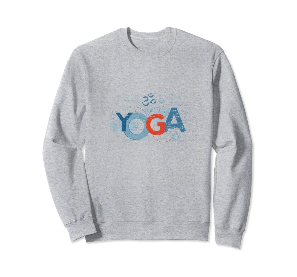 Distressed Colorful Yoga Sweatshirt - Graphic Print Unisex - T-Shirt, Sweatshirt, Hoodie