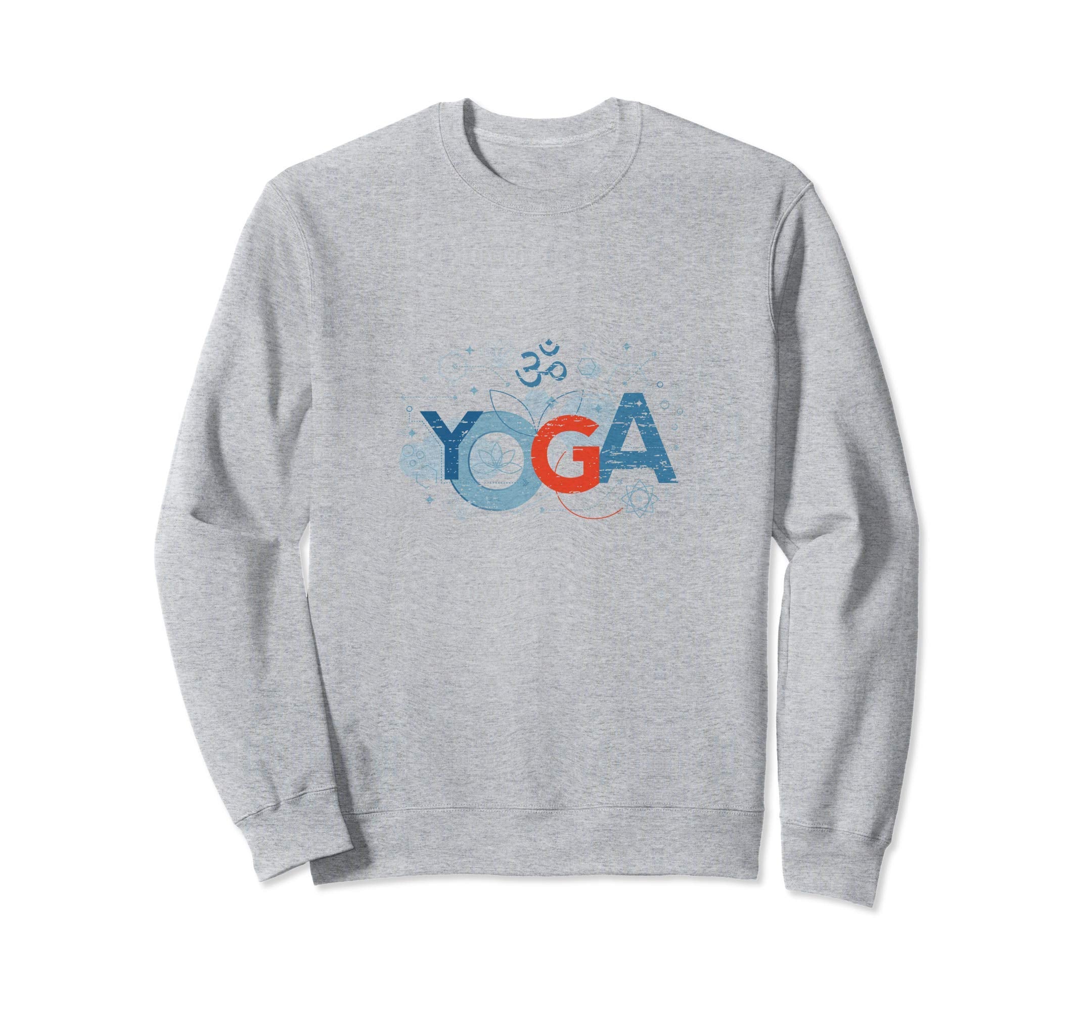 Distressed Colorful Yoga Sweatshirt - Graphic Print Unisex - T-Shirt, Sweatshirt, Hoodie