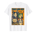 Cat Funny 60S 70S Hippie Flowers T-Shirt - Trendy Graphic for Adults - T-Shirt, Sweatshirt, Hoodie