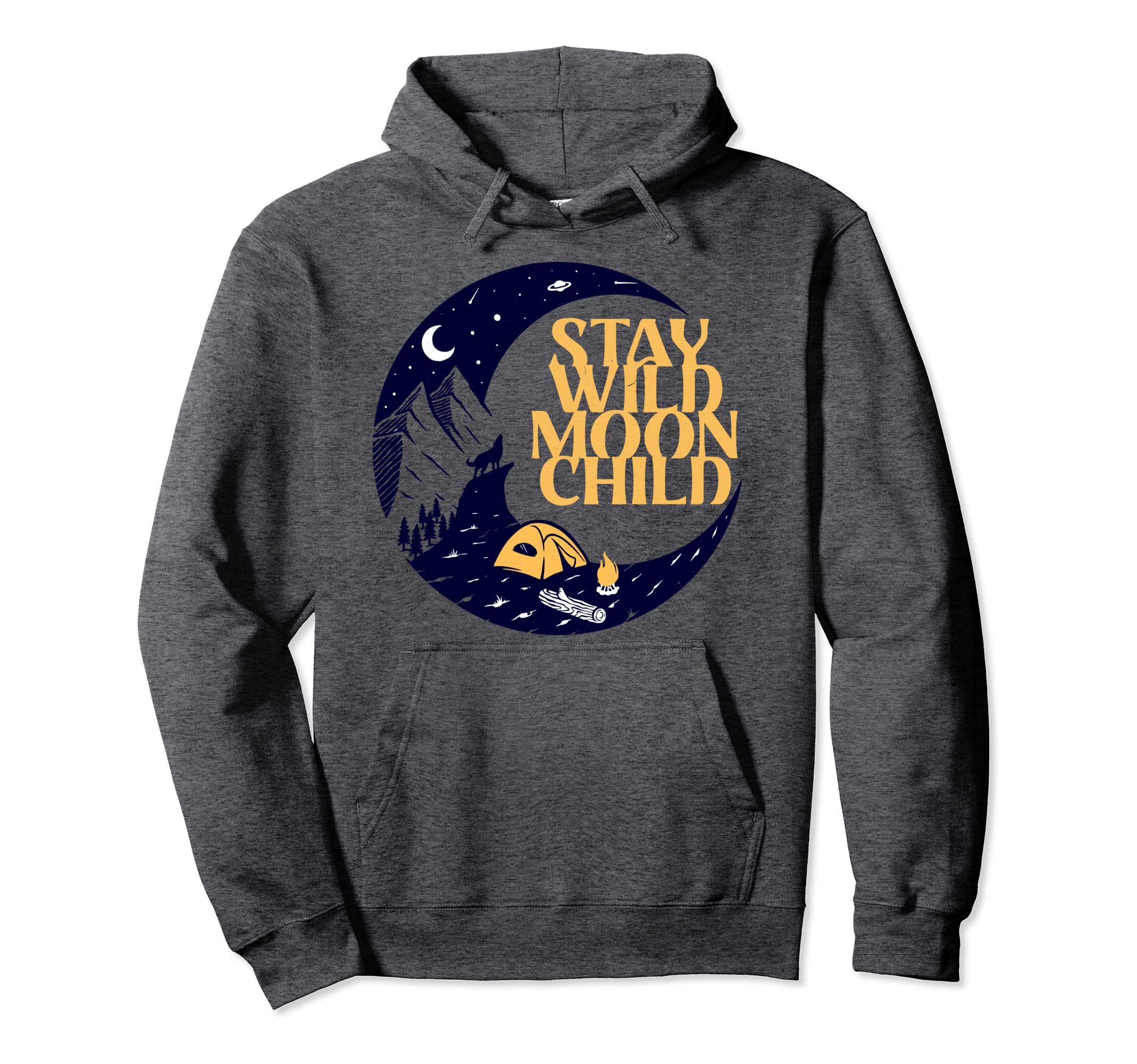 Stay Wild Moon Child Boho Peace Hippie Hoodie - Graphic Print Men Women - T-Shirt, Sweatshirt, Hoodie