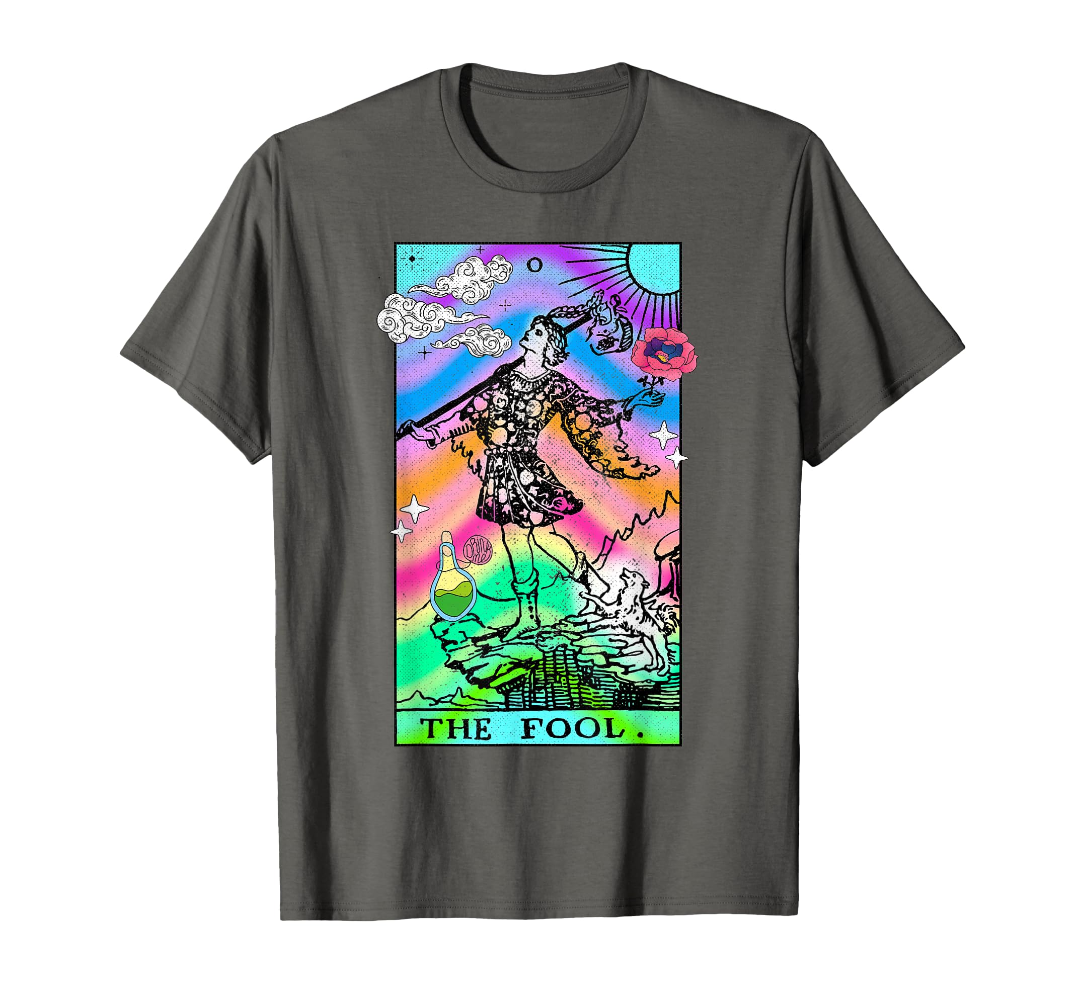 Tarot Card Fool Groovy Trippy Hippie T-Shirt - Fun Novelty Design Unisex - T-Shirt, Sweatshirt, Hoodie