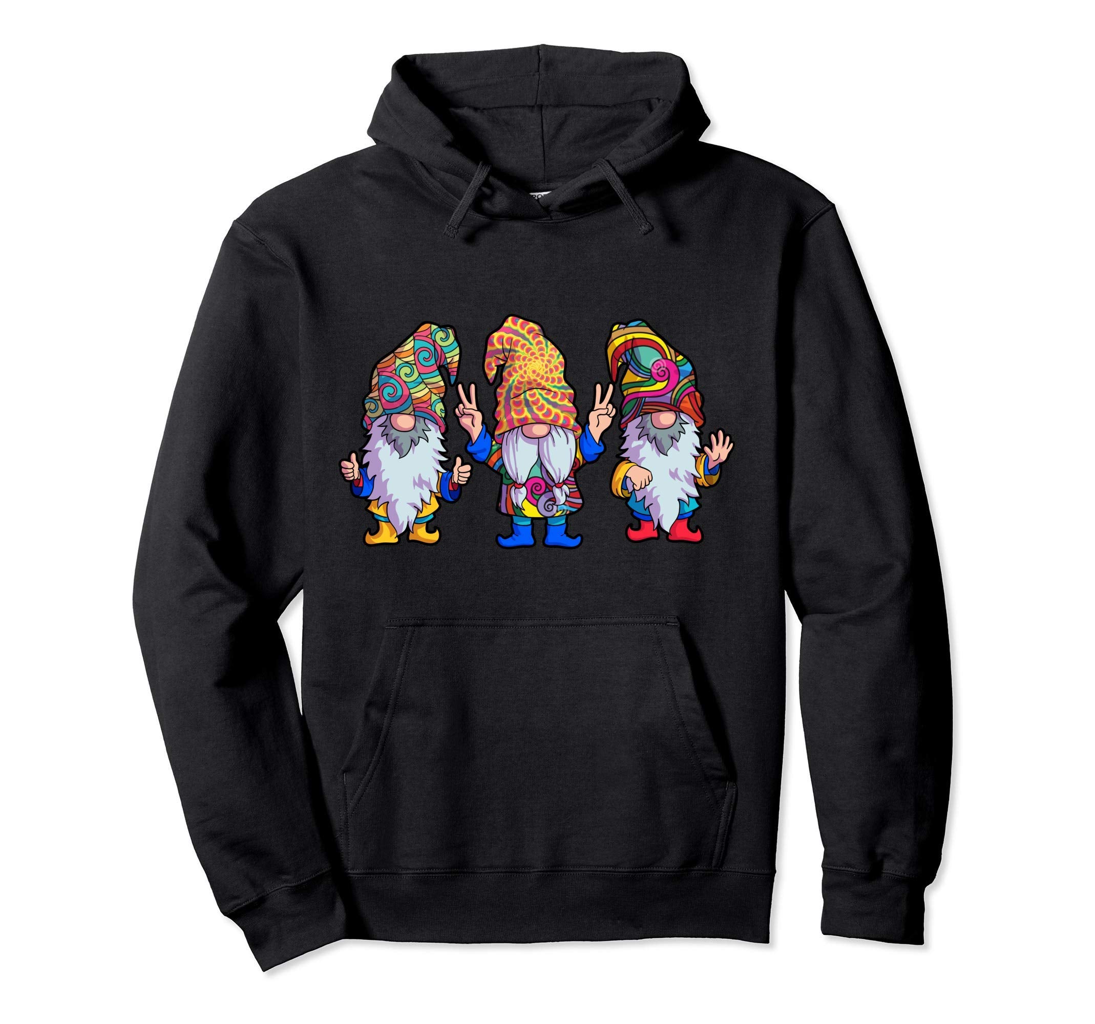 Hippie Gnomes Gnome Tie Dye Funny Hoodie - Casual Everyday Wear for Adults - T-Shirt, Sweatshirt, Hoodie