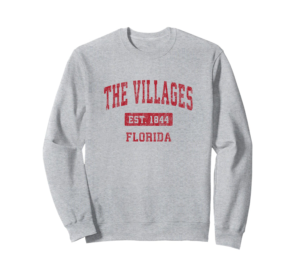 Villages Florida Fl Sports Red Sweatshirt - Unique Graphic for Adults - T-Shirt, Sweatshirt, Hoodie