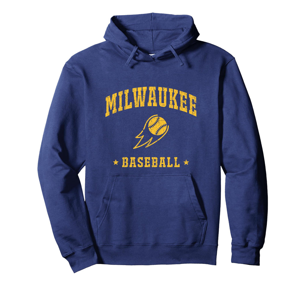 Milwaukee Baseball Gameday Baseball Hoodie - Novelty Apparel for Adults - T-Shirt, Sweatshirt, Hoodie
