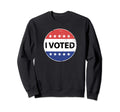 I Voted 2021 Political Distressed Sweatshirt - Minimalist Print Unisex - T-Shirt, Sweatshirt, Hoodie