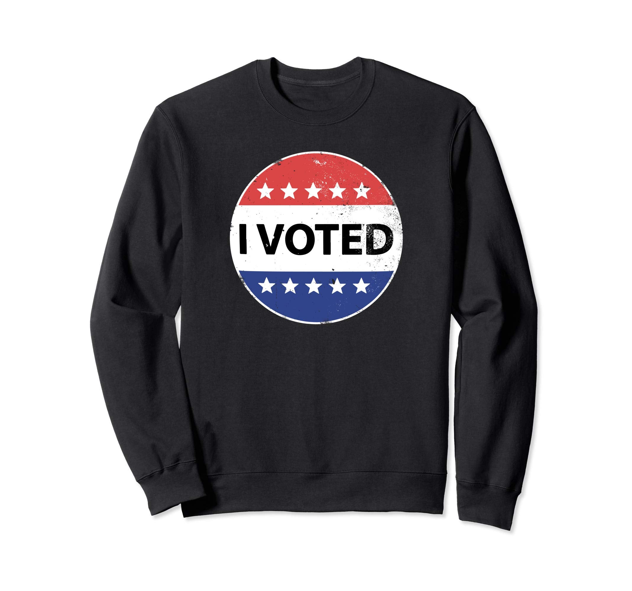 I Voted 2021 Political Distressed Sweatshirt - Minimalist Print Unisex - T-Shirt, Sweatshirt, Hoodie