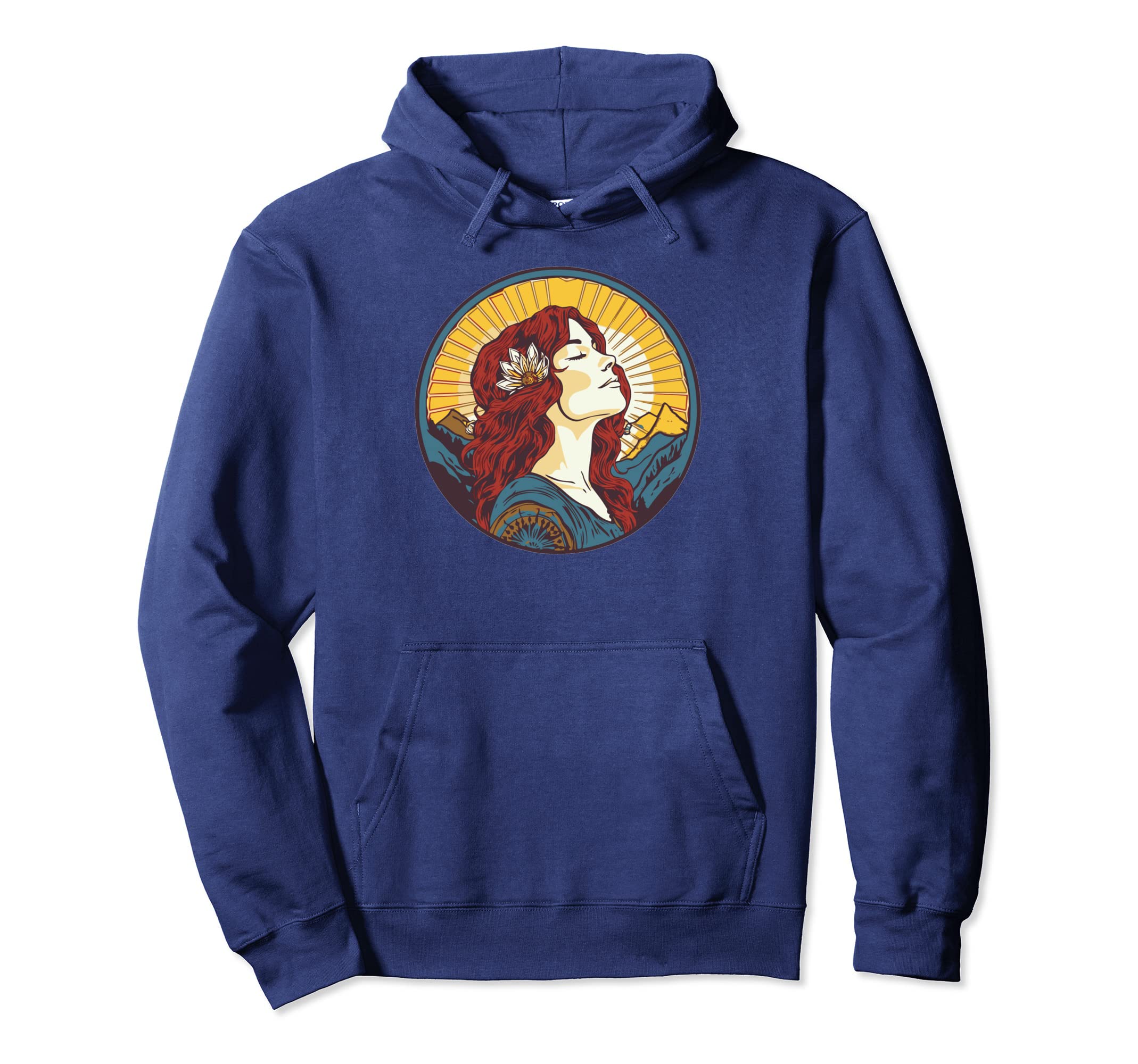 Groovy Mountain Mama Hippie 60S Hoodie - Graphic Print Men Women - T-Shirt, Sweatshirt, Hoodie