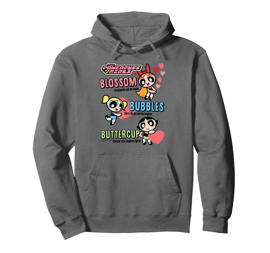 Powerpuff Blossom Bubbles Buttercup Hoodie - Fun Novelty Design for Adults - T-Shirt, Sweatshirt, Hoodie