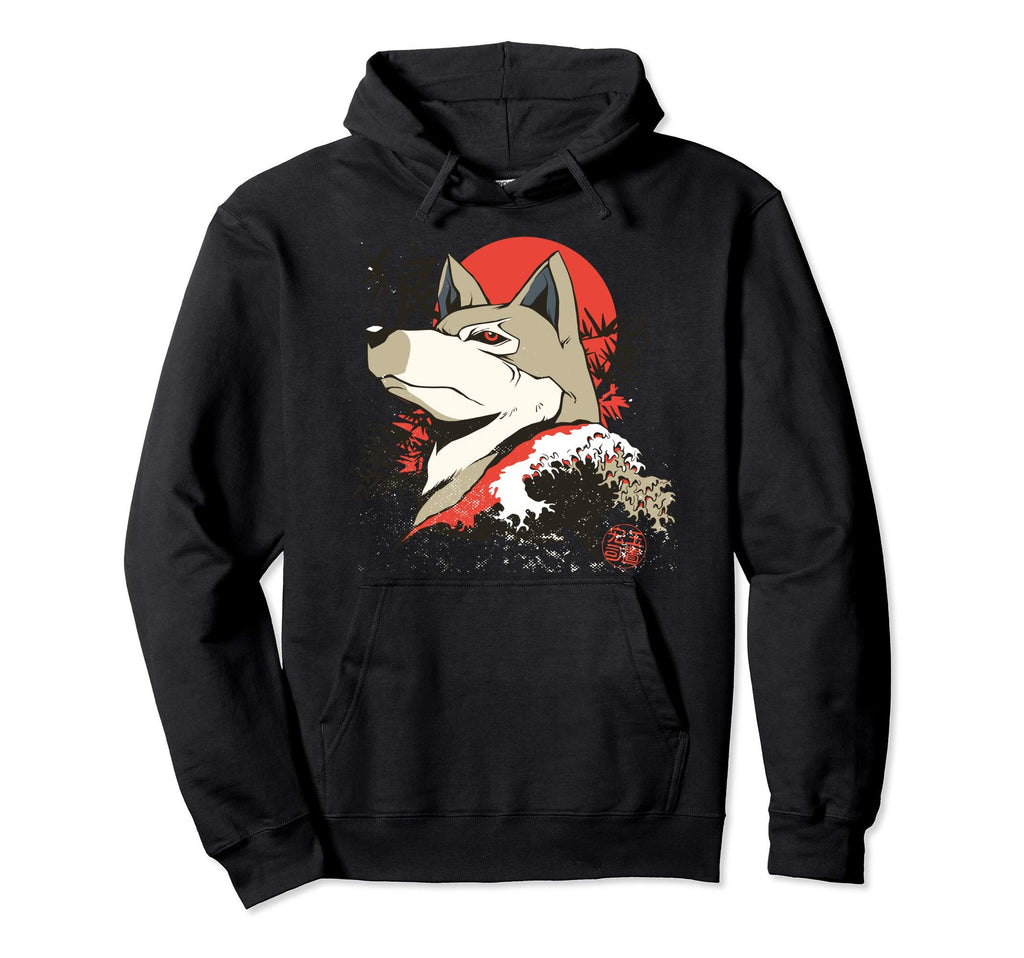 Japanese Anime Samurai Wolf Anime Manga Hoodie - Graphic Print for Adults - T-Shirt, Sweatshirt, Hoodie