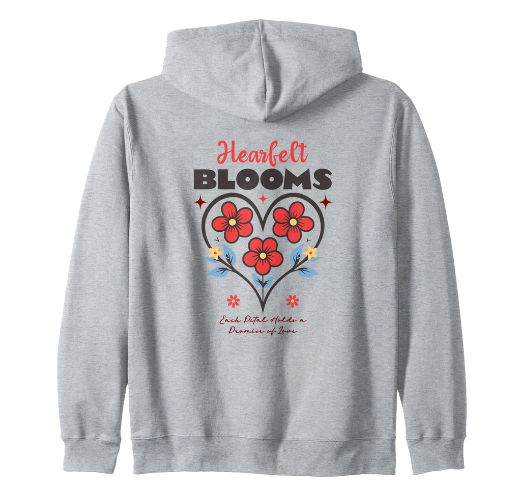Boho Floral Positive Tees Hoodie - Casual Everyday Wear Men Women - T-Shirt, Sweatshirt, Hoodie
