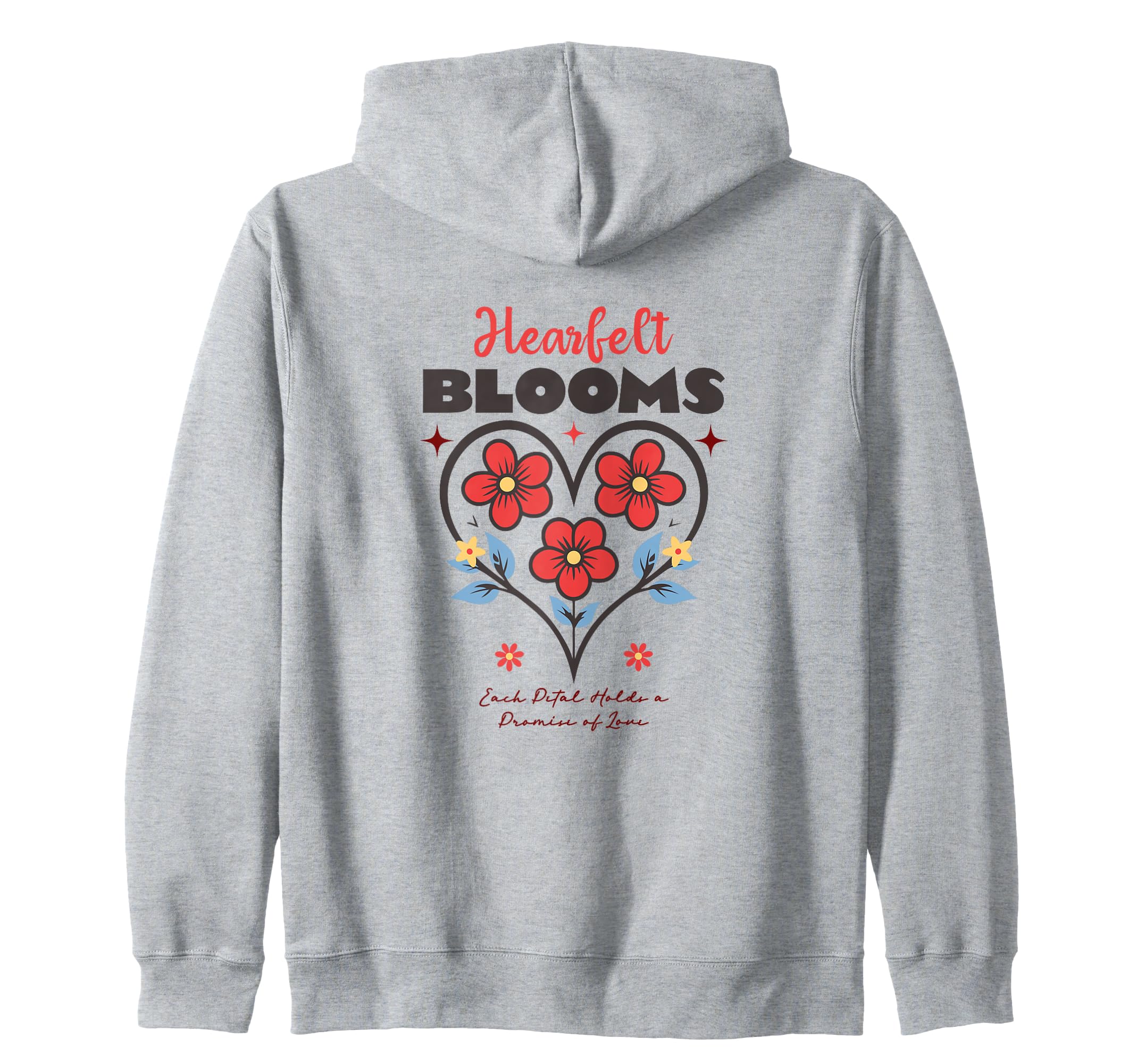 Boho Floral Positive Tees Hoodie - Casual Everyday Wear Men Women - T-Shirt, Sweatshirt, Hoodie