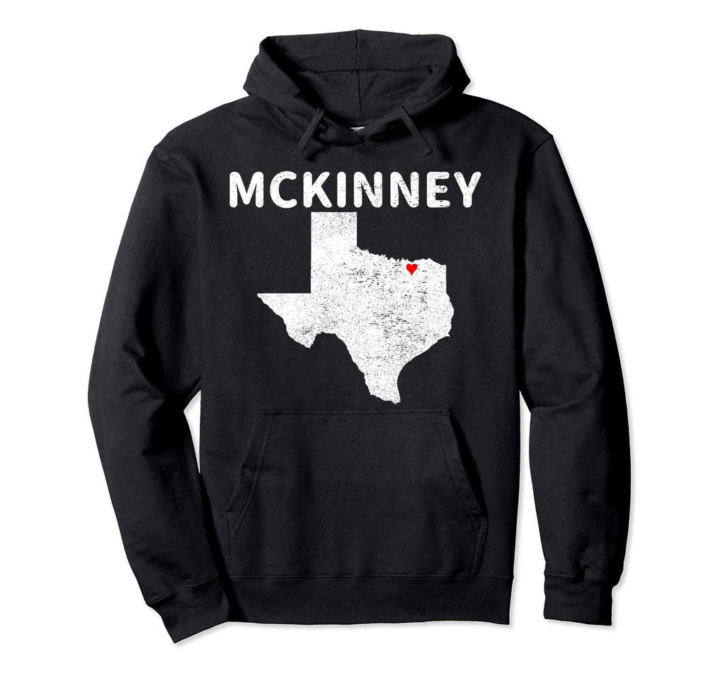 Mckinney Texas Tx Map Love Heart Hoodie - Custom Art Print for Adults - T-Shirt, Sweatshirt, Hoodie
