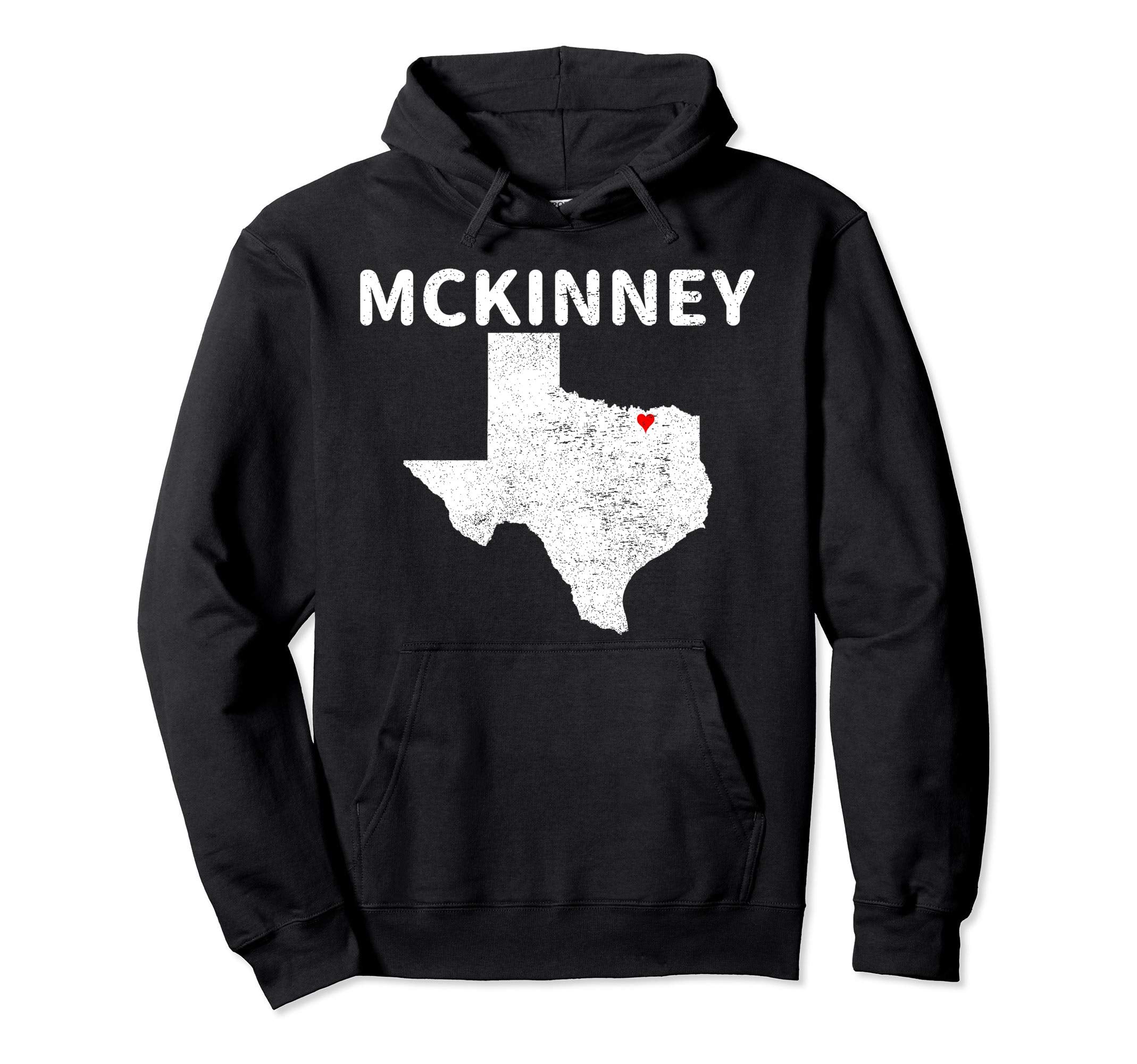 Mckinney Texas Tx Map Love Heart Hoodie - Custom Art Print for Adults - T-Shirt, Sweatshirt, Hoodie