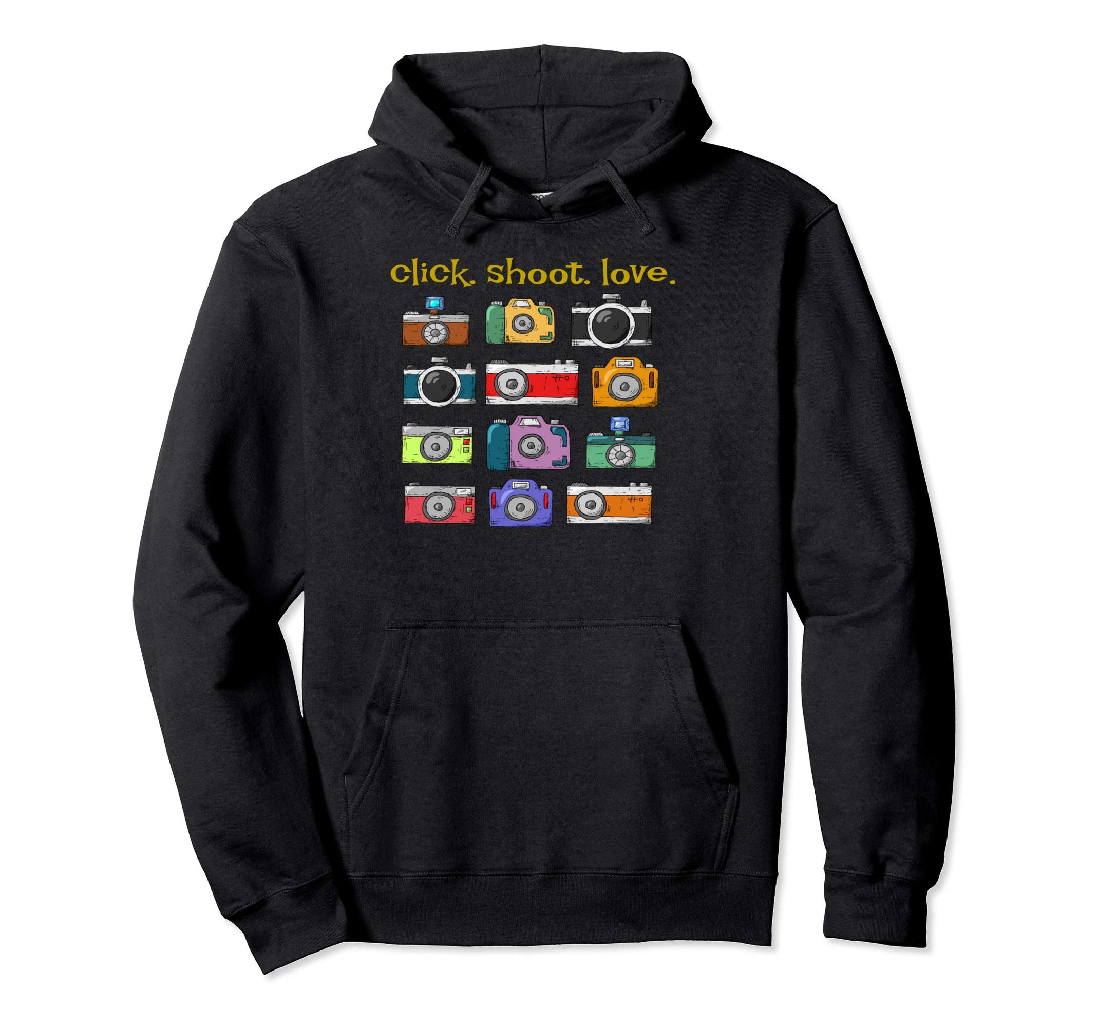 Click Shoot Love Snap Camera Hoodie - Streetwear Style for Adults - T-Shirt, Sweatshirt, Hoodie