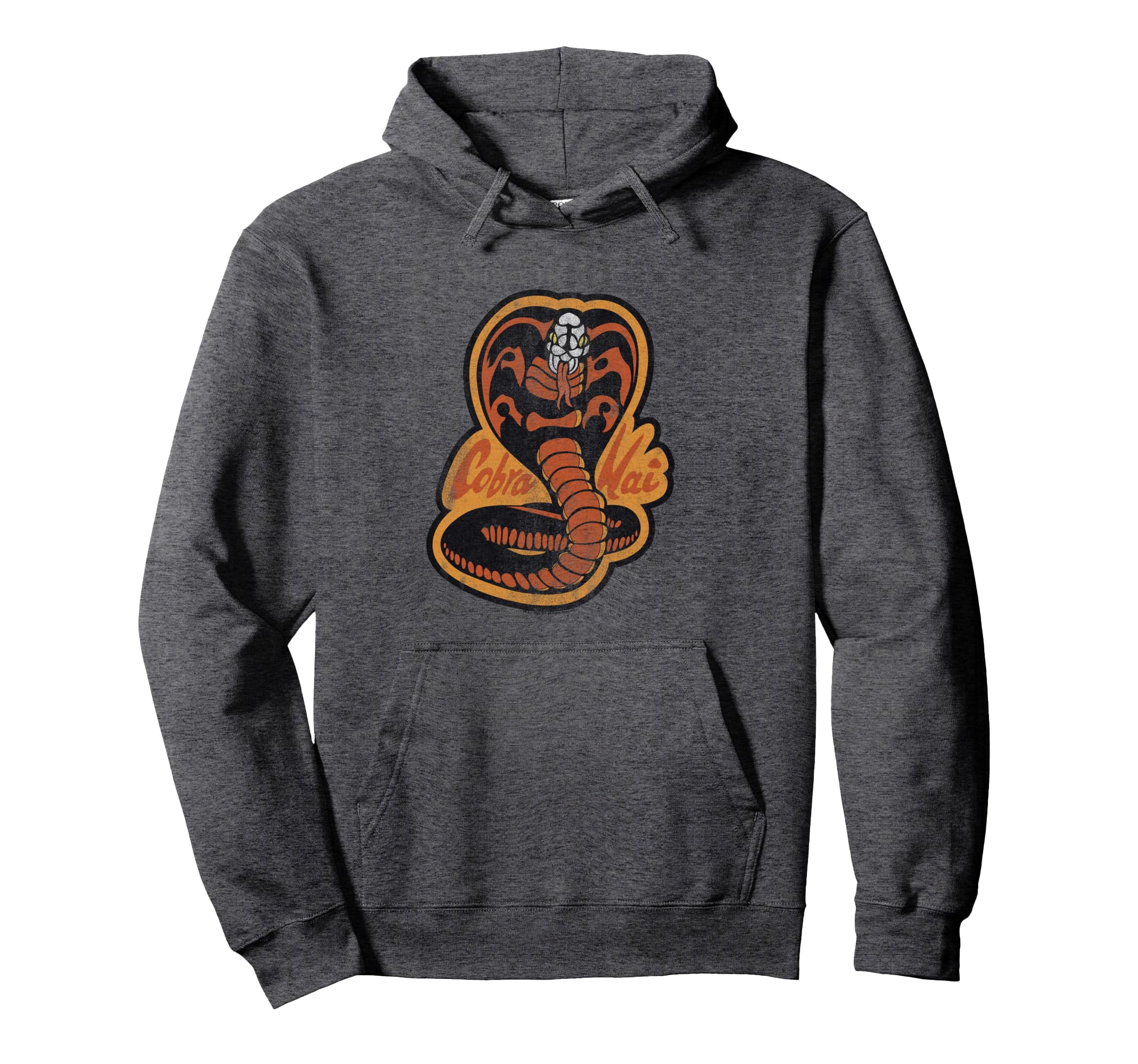 Cobra Kai Distressed Snake Logo Tv Show Hoodie - Novelty Apparel Men Women - T-Shirt, Sweatshirt, Hoodie