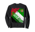 Arab Emirates Flag Distressed Uae Sweatshirt - Aesthetic Graphic Unisex - T-Shirt, Sweatshirt, Hoodie