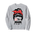 Mom Life Messy Bun Hair Funny Sweatshirt - Custom Art Print for Adults - T-Shirt, Sweatshirt, Hoodie
