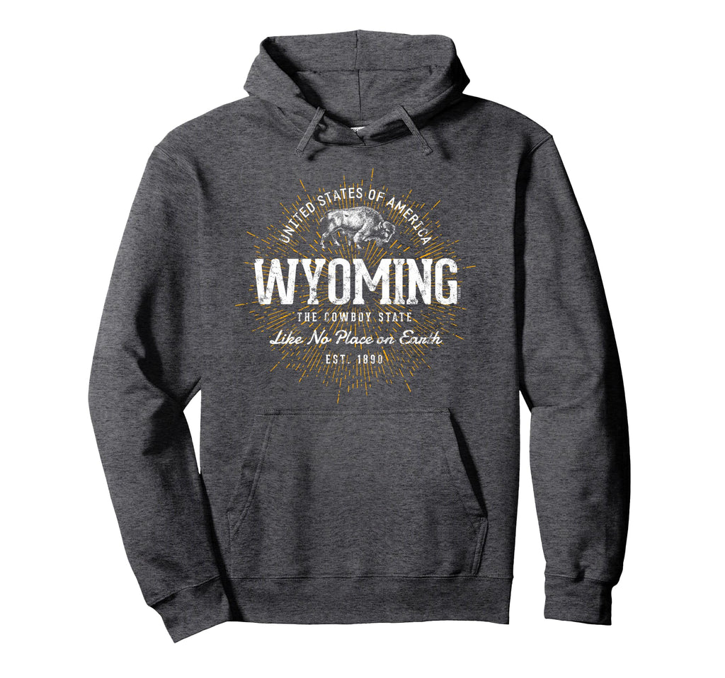 State Wyoming Hoodie - Aesthetic Graphic Unisex - T-Shirt, Sweatshirt, Hoodie