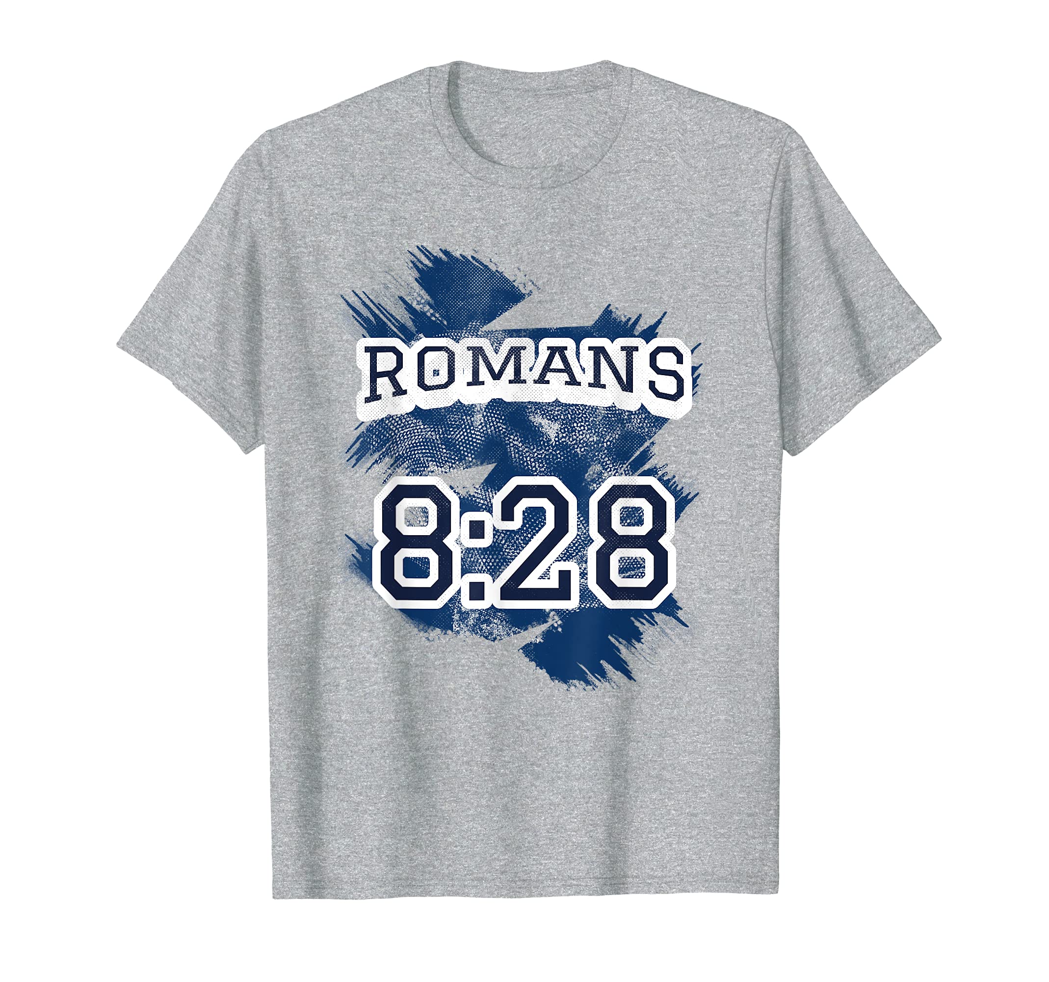 Romans 8 28 Athletic Varsity Bible Verse T-Shirt - Unique Graphic Unisex - T-Shirt, Sweatshirt, Hoodie