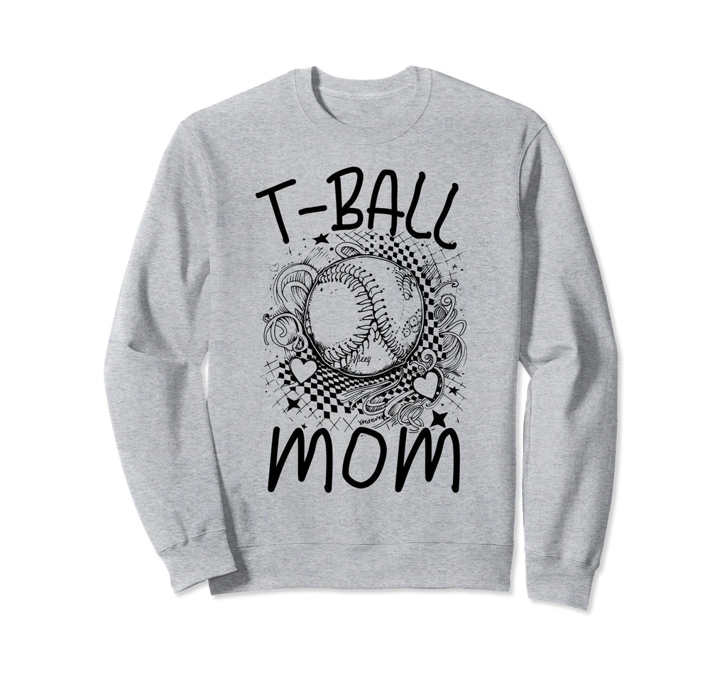 T Ball Mama Baseball Tball Mom Sweatshirt - Minimalist Print Men Women - T-Shirt, Sweatshirt, Hoodie